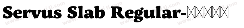 Servus Slab Regular字体转换